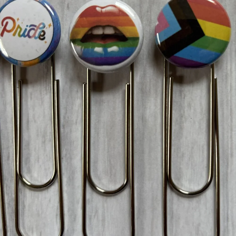 Pride Jumbo Planner Clip Set - Love Wins Bookmark Bundle | Rainbow & Equality